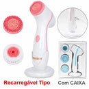 Kit Escova de Limpeza Facial Rotativa 3 em 1